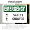 Signmission Safety Shower, 5 in W x Rectangle, Vinyl Decal OS-2PACK-EM-D-35-L-10355 - alternate 6